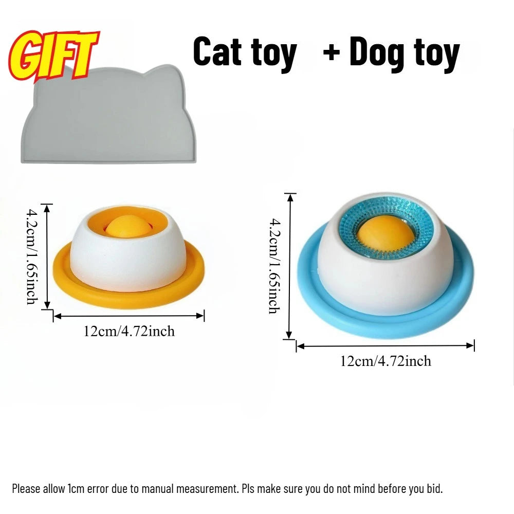 Interactive Cats Dog Pet Lick Mat Yogurt Licking Plate Slow Food Bowl