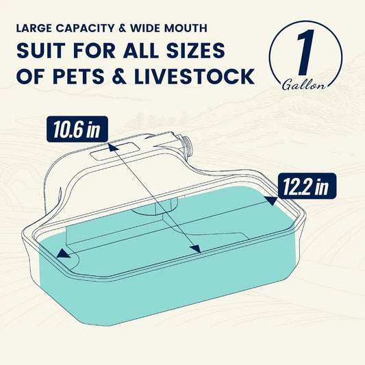 Automatic Pet Water Dispenser, 1 Gallon Auto-Fill Bowl for Dogs/Cats Indoor/Outdoor, BPA-Free Blue