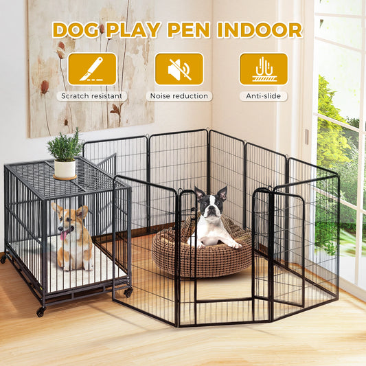 Dog Playpen with Door, Outdoor/Indoor Foldable door