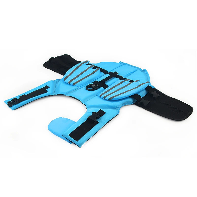 Dog Summer Pet Life Jacket and Swim Suit With Reflective Wing