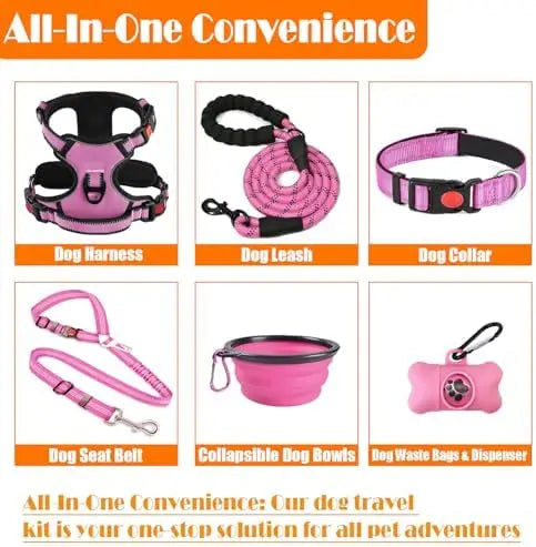 Training Kit for Dogs: LOBEVE No Pull Harness with Collar & Leash Set