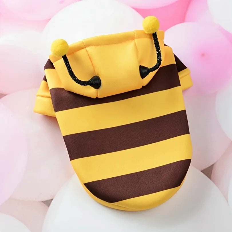 Bee Pet Puppy Coat / Halloween Hoodies Holiday Outfit for Small Medium Dogs & Cats