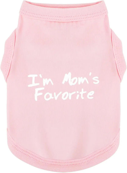 Dog Tank Shirt I'm Mom's Favorite Cotton Vest All Sizes & Colors