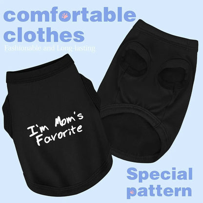 Dog Tank Shirt I'm Mom's Favorite Cotton Vest All Sizes & Colors
