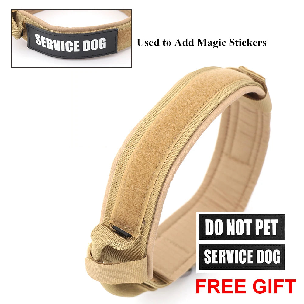 Tactical Dog Collar And Leash Set Control Handle Pet Lead Collar For Small Big Dogs