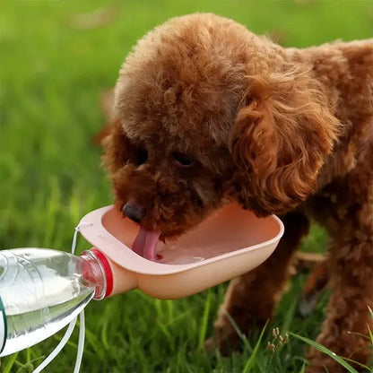 Dog Travel Water Bottle that fits most single serve water bottles.