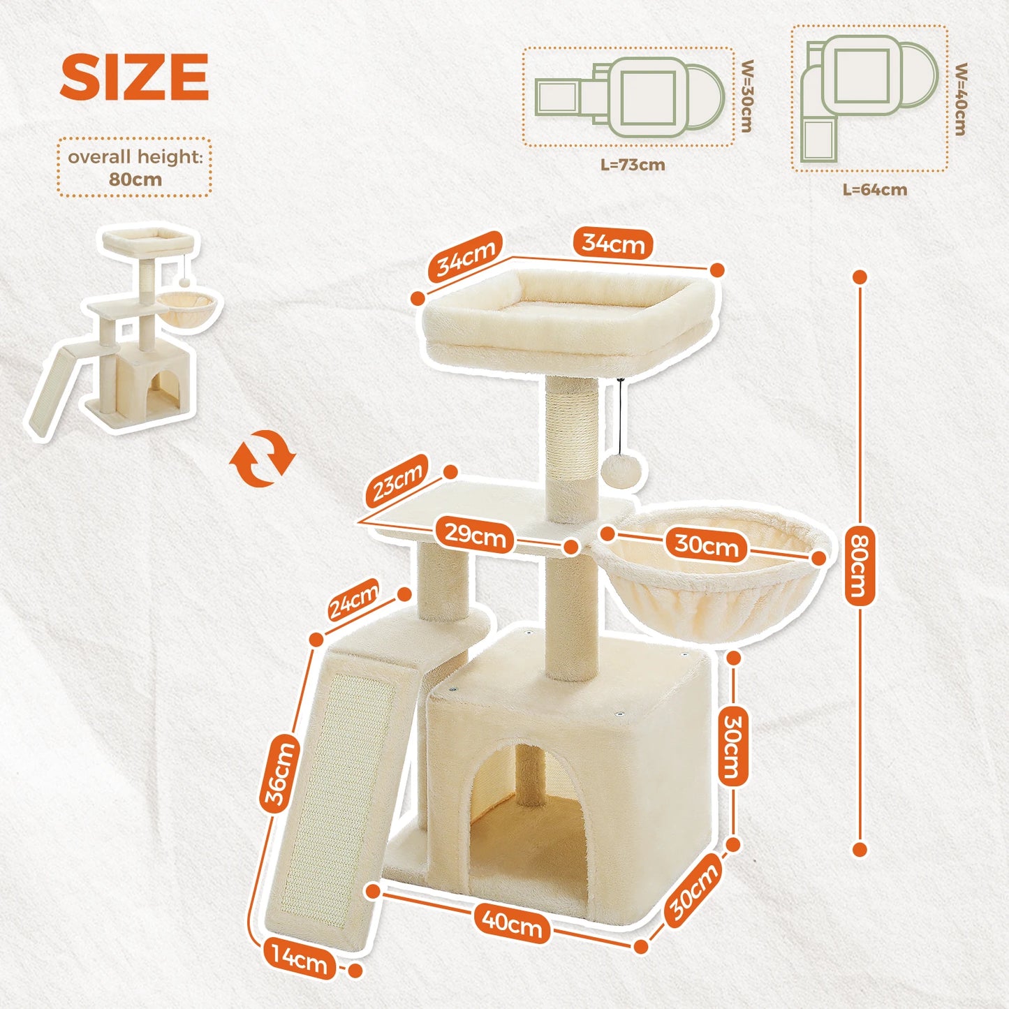 Cat tree Cat Tower for Indoor Cats 2 Styles Cat Activity Tree with Cat Scratching Posts