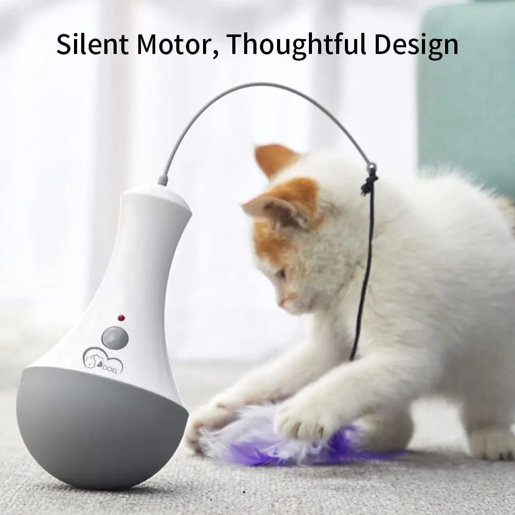 Cat Interactive Toys. With Funny Feather Kitten Teaser