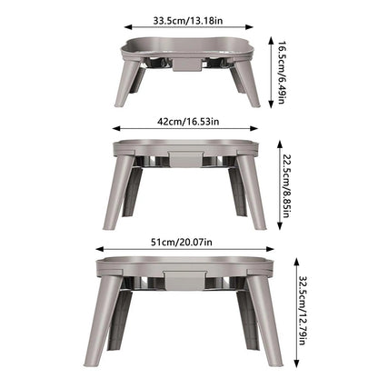 Raised Stand Elevated Dog Feeder Non-Slip and No Spill Design Bowl