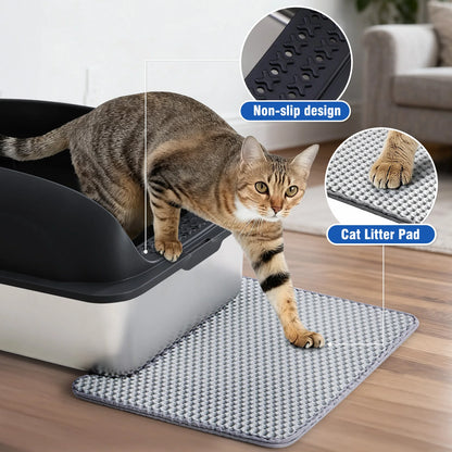 JHK Stainless 24IN Steel Cat Litter Box with Lid Large Cat Litter Box