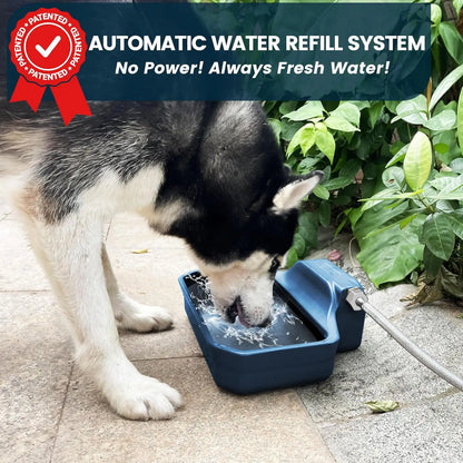 Automatic Pet Water Dispenser, 1 Gallon Auto-Fill Bowl for Dogs/Cats Indoor/Outdoor, BPA-Free Blue