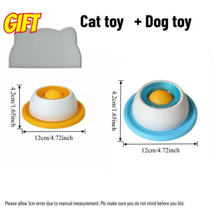 Interactive Cats Dog Pet Lick Mat Yogurt Licking Plate Slow Food Bowl