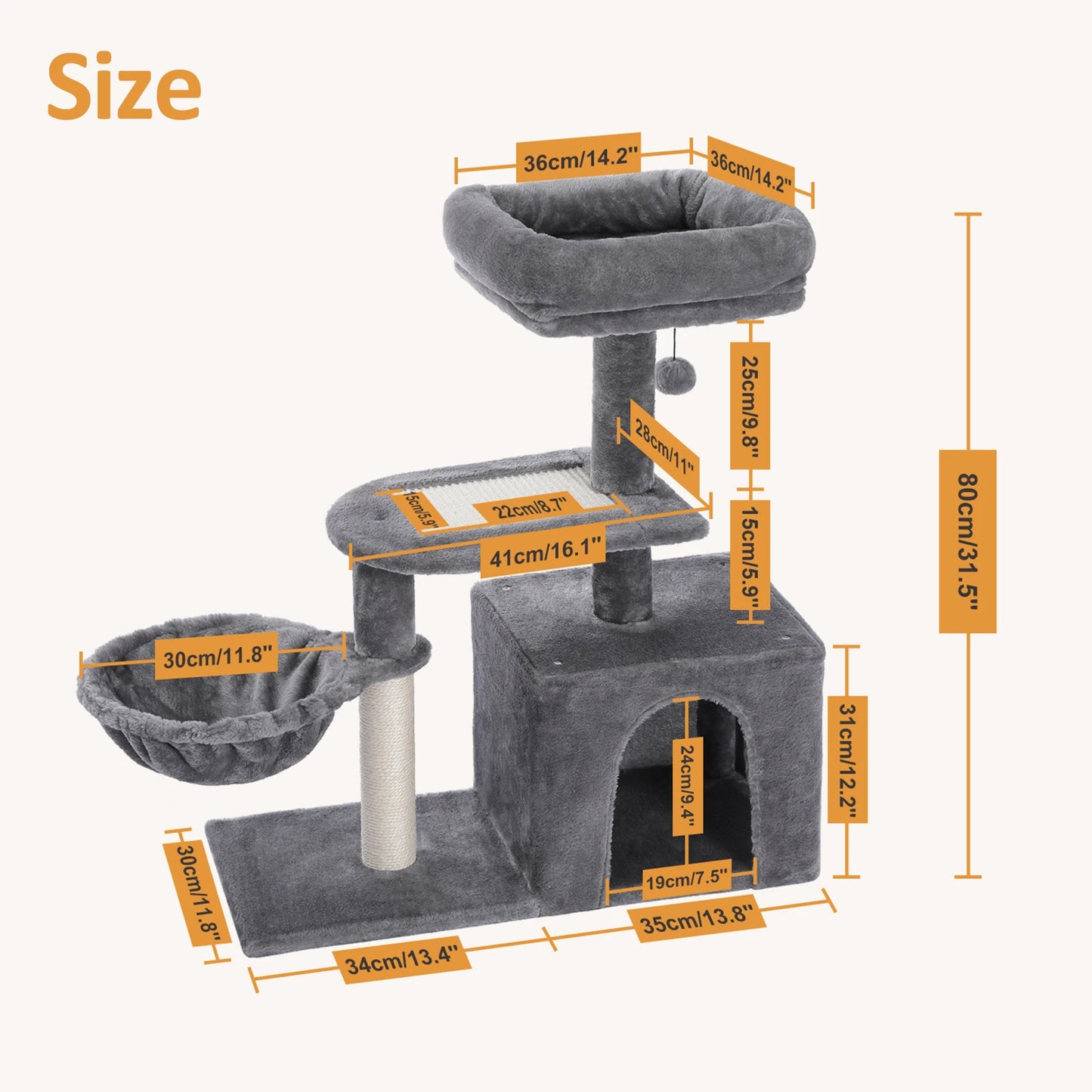 Cat tree Cat Tower for Indoor Cats 2 Styles Cat Activity Tree with Cat Scratching Posts
