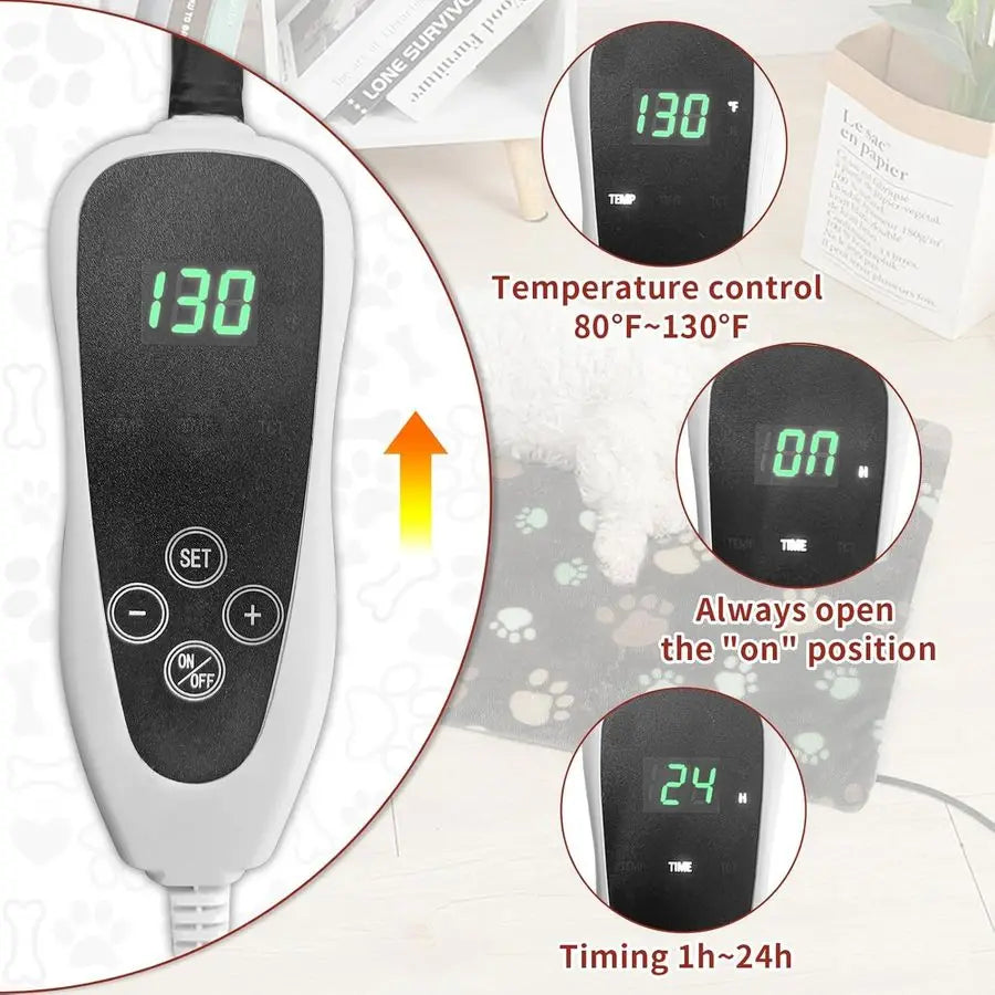 Large Dog Heating Pad 36x24 in with Smart Thermostat
