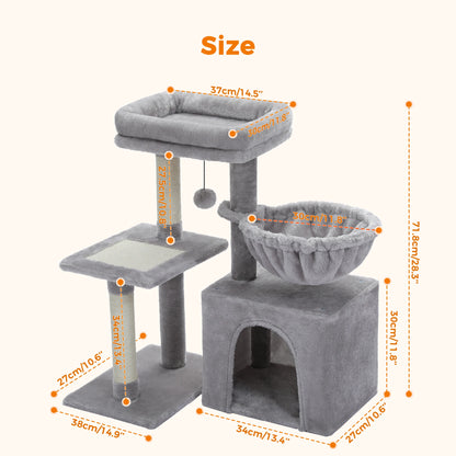 Cat tree Cat Tower for Indoor Cats 2 Styles Cat Activity Tree with Cat Scratching Posts
