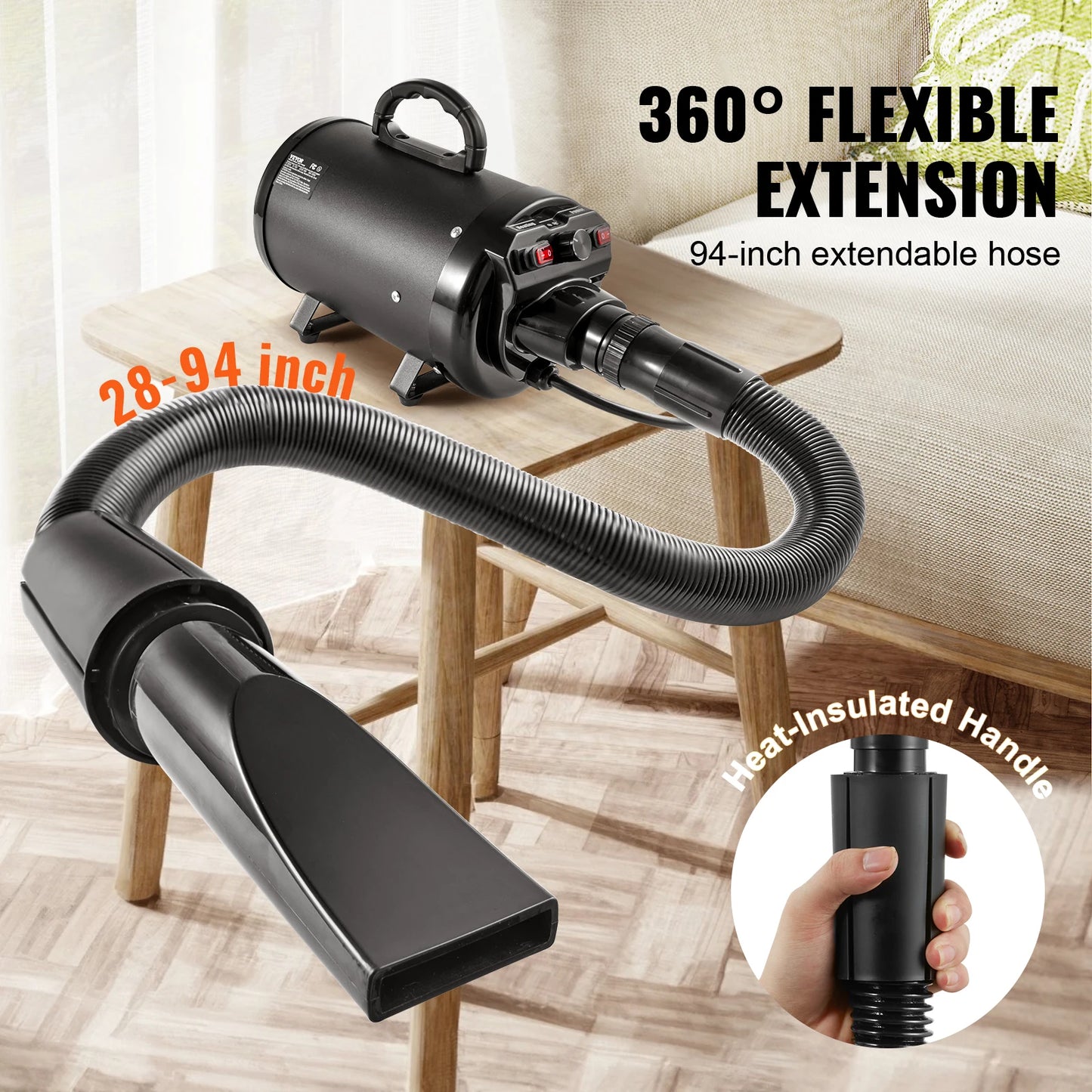 Dog Blow Dryer Adjustable Speed Temperature Control