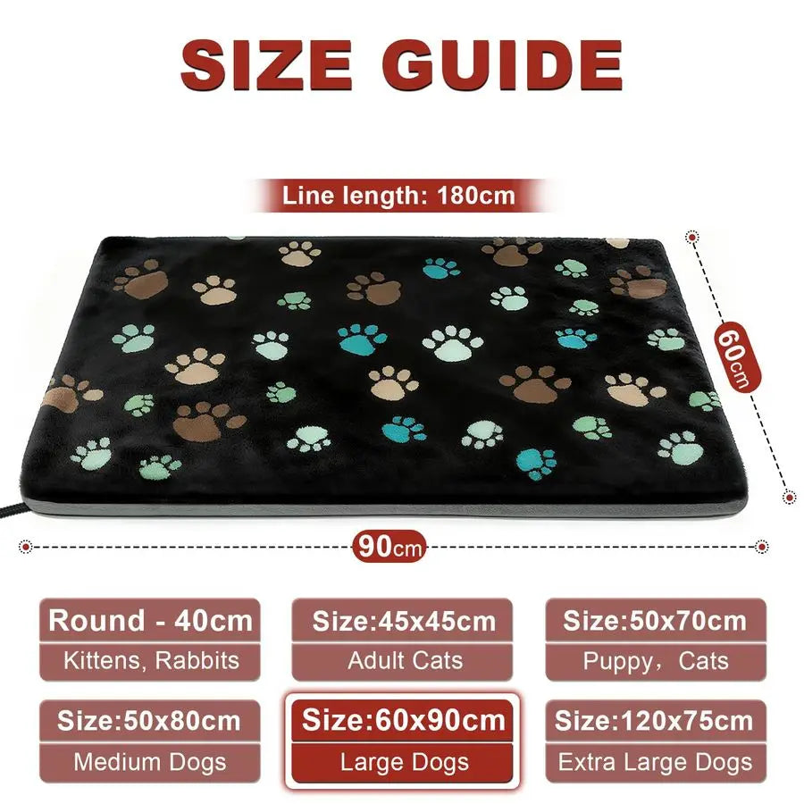 Large Dog Heating Pad 36x24 in with Smart Thermostat