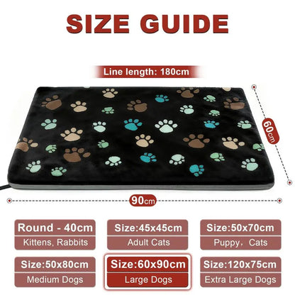 Large Dog Heating Pad 36x24 in with Smart Thermostat