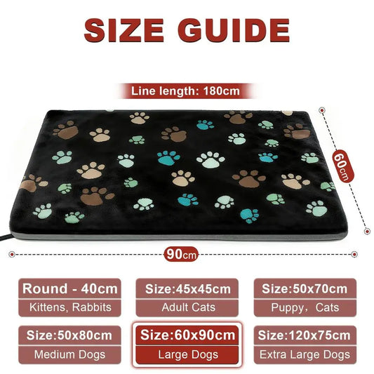 Large Dog Heating Pad 36x24 in with Smart Thermostat