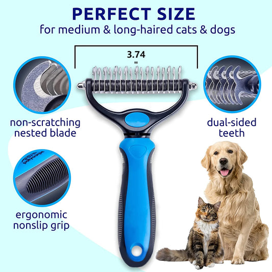 Professional Pet De-Shedding Brush for Dogs and Cats