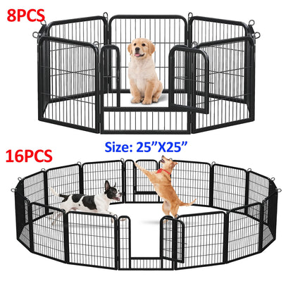 Dog Playpen with Door, Outdoor/Indoor Foldable door