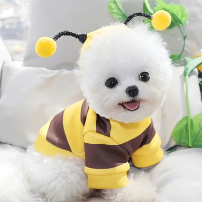 Bee Pet Puppy Coat / Halloween Hoodies Holiday Outfit for Small Medium Dogs & Cats