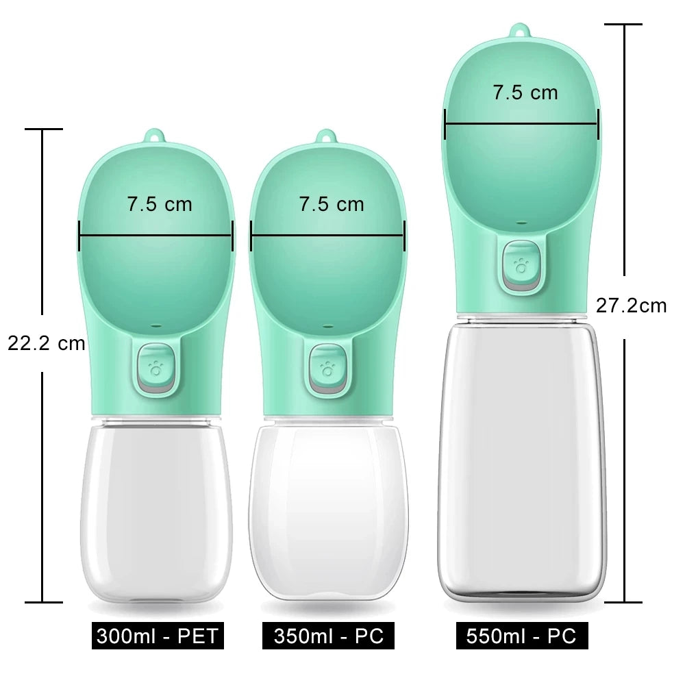 Portable Dog Water Bottle for Small / Large Dogs and Cats.