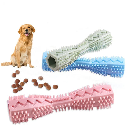 Puppy Teething Toy Dog Chew Stick Bite Resistant Leak Proof Food Dispenser