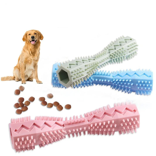 Puppy Teething Toy Dog Chew Stick Bite Resistant Leak Proof Food Dispenser