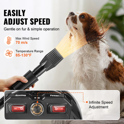 Dog Blow Dryer Adjustable Speed Temperature Control