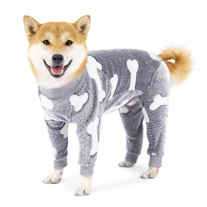Warm Fleece Puppy Dog Pajamas Pet Overalls Costumes For Small Medium Large Dogs French Bulldog