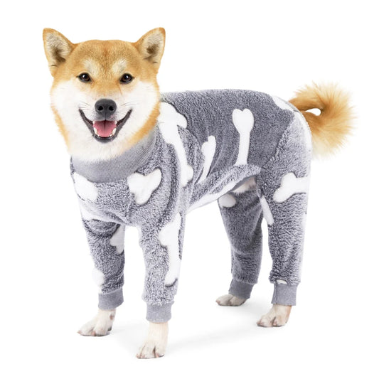 Warm Fleece Puppy Dog Pajamas Pet Overalls Costumes For Small Medium Large Dogs French Bulldog