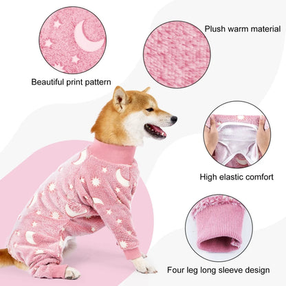 Warm Fleece Puppy Dog Pajamas Pet Overalls Costumes For Small Medium Large Dogs French Bulldog