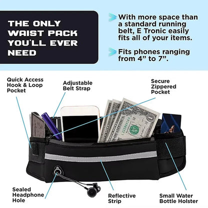 Hands Free Dog Leash for Running Walking Reflective Leash with Waist Bag