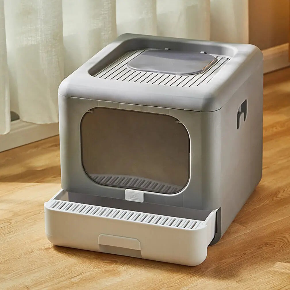 Cat Litter Box with Scoop and Tray Sifting