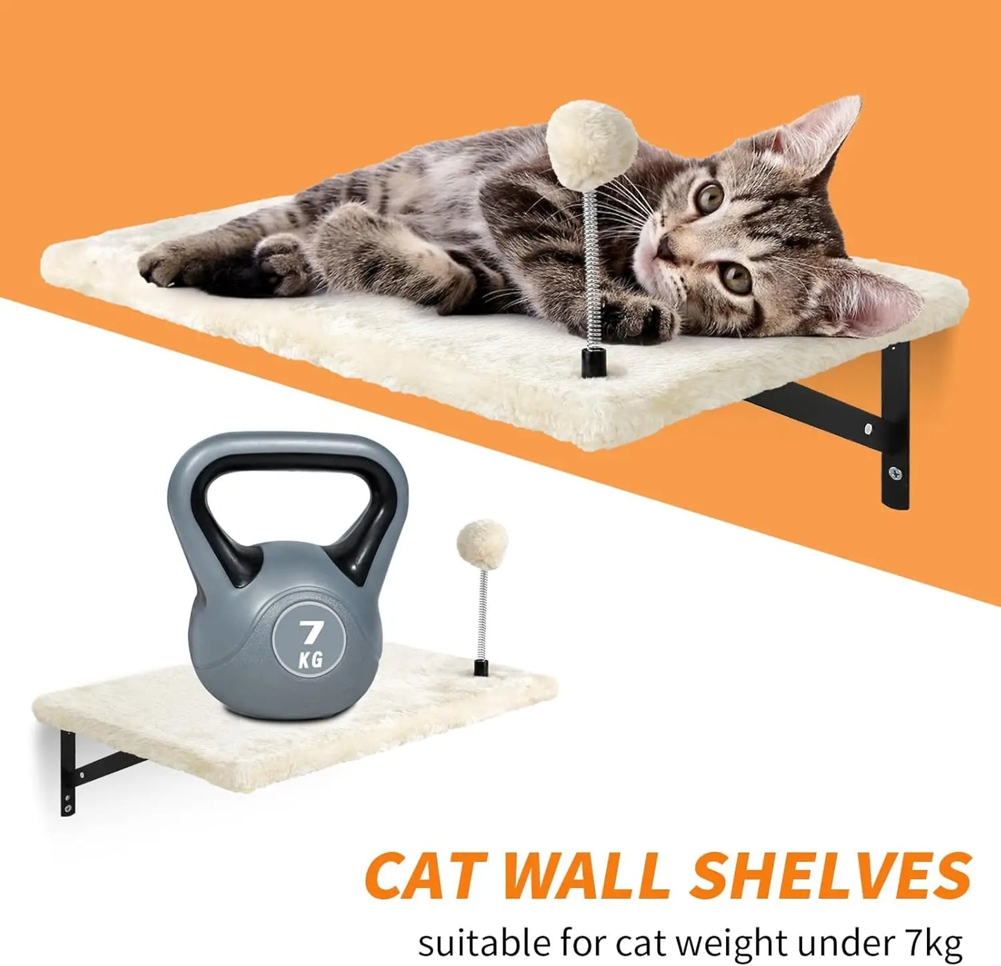 Wall-Mounted Cat Climber Set with Shelves,