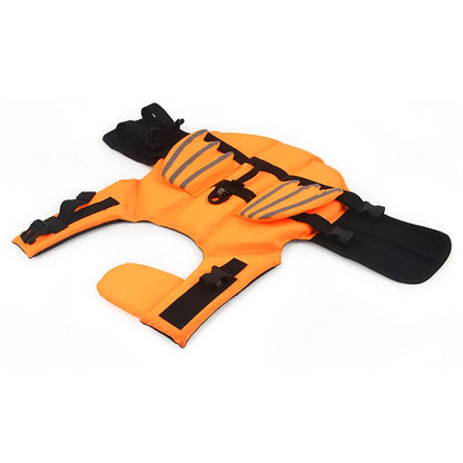 Dog Summer Pet Life Jacket and Swim Suit With Reflective Wing
