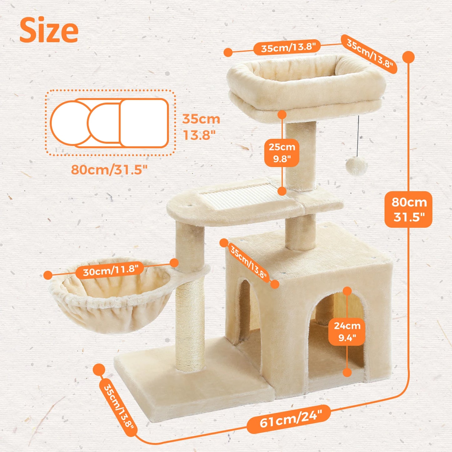 Cat tree Cat Tower for Indoor Cats 2 Styles Cat Activity Tree with Cat Scratching Posts