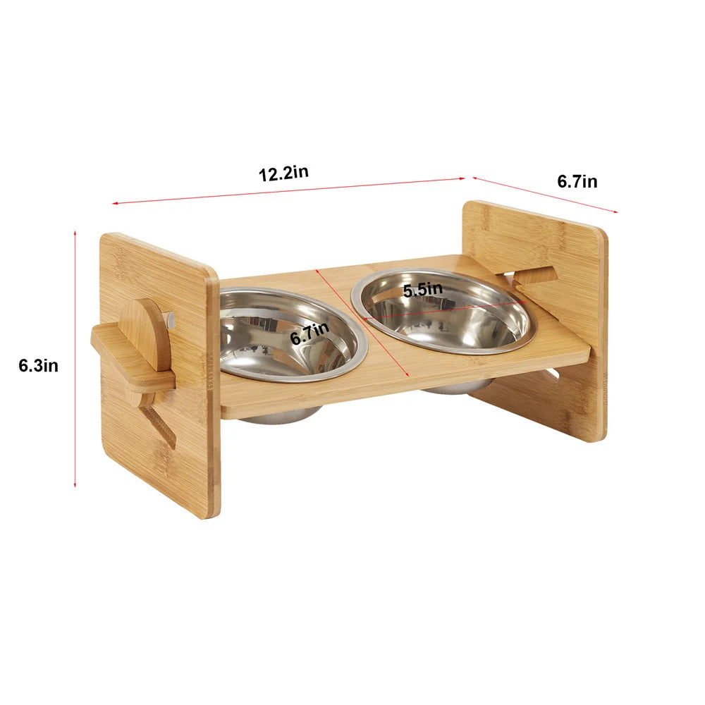 Elevated Dog Bowls with Stand Raised Dog Bowls 4 Heights Adjustable