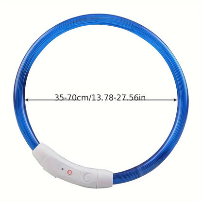 New LED Dog Collar USB Rechargeable，