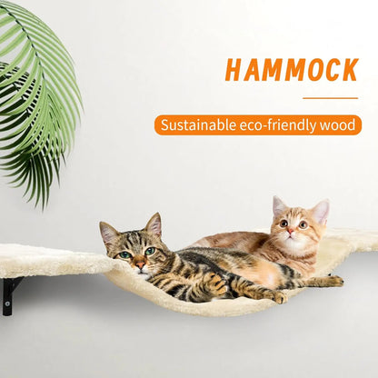 Wall-Mounted Cat Climber Set with Shelves,