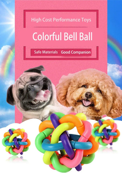 Colorful Ball Woven Toy Popular Dog Bite Resistant Rubber for Pet Chewing and Playing Fetching.