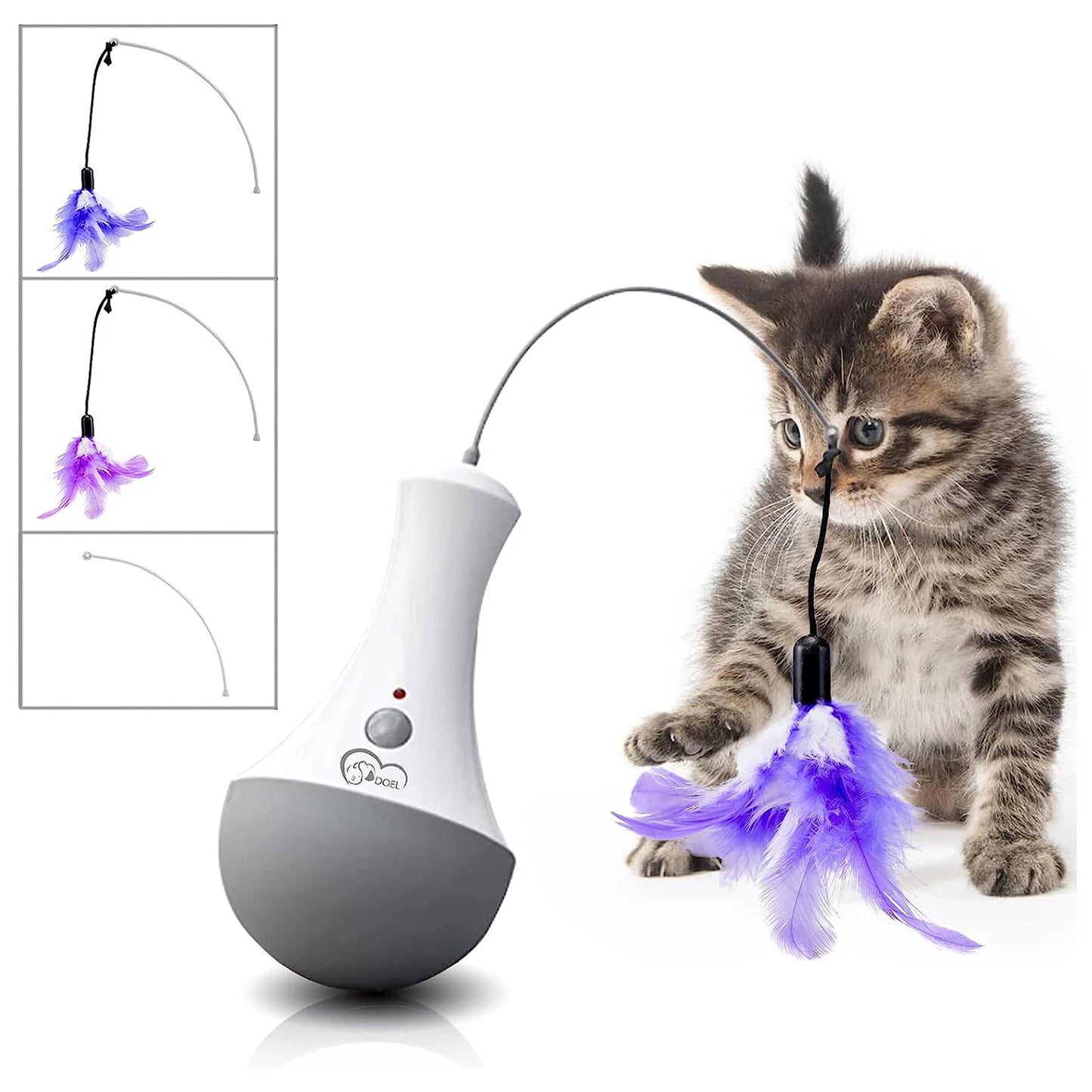 Cat Interactive Toys. With Funny Feather Kitten Teaser