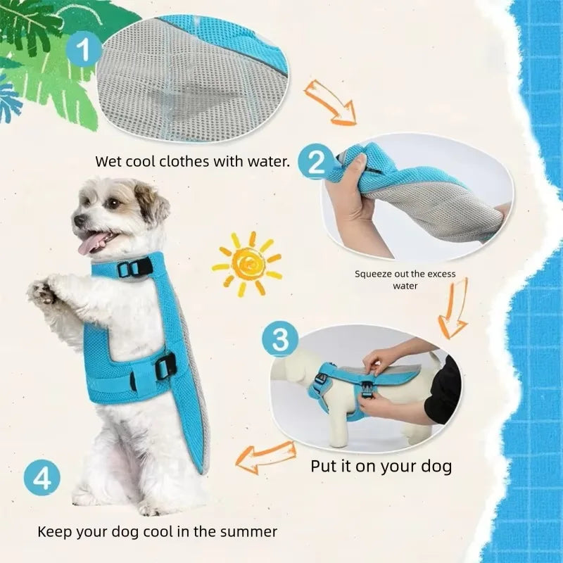 Dog Cooling Vest - Breathable Dog Vest for Hot Summer Days