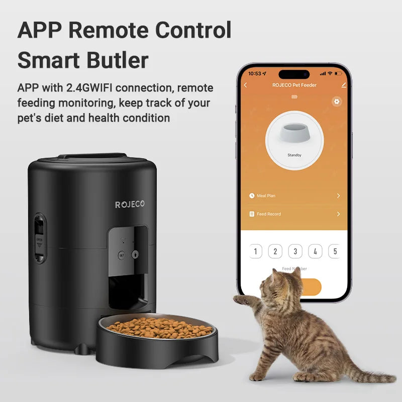 2L Automatic Pet Feeder Smart Cat Food Kibble Dispenser
