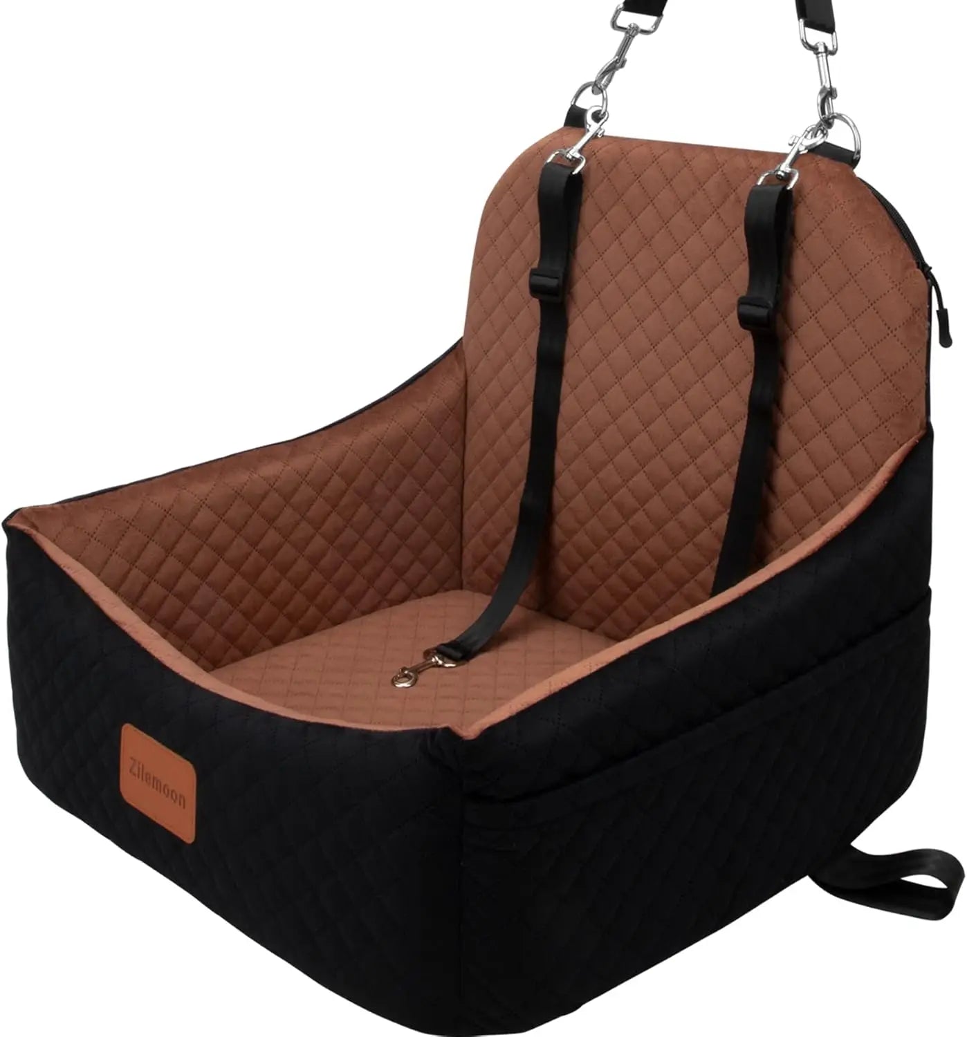 Dog Car Seat with Safety Leashes for Small Medium Pets 0-28lbs,
