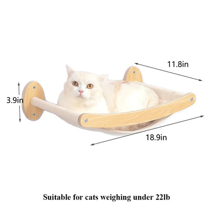 Cat Climbing Shelf with Wall Mounted Four Step Stairway.
