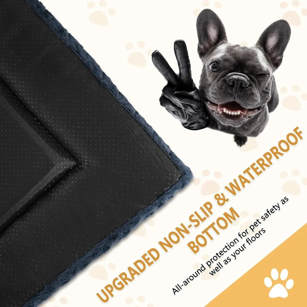 The dog crate pad, soft and fluffy pet kennel beds with anti-slip bottom dog cat sleeping mattress for ex