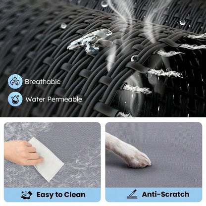 Dog Bed, Cooling Raised Pet Cot with Chew Proof Mesh Fabric A