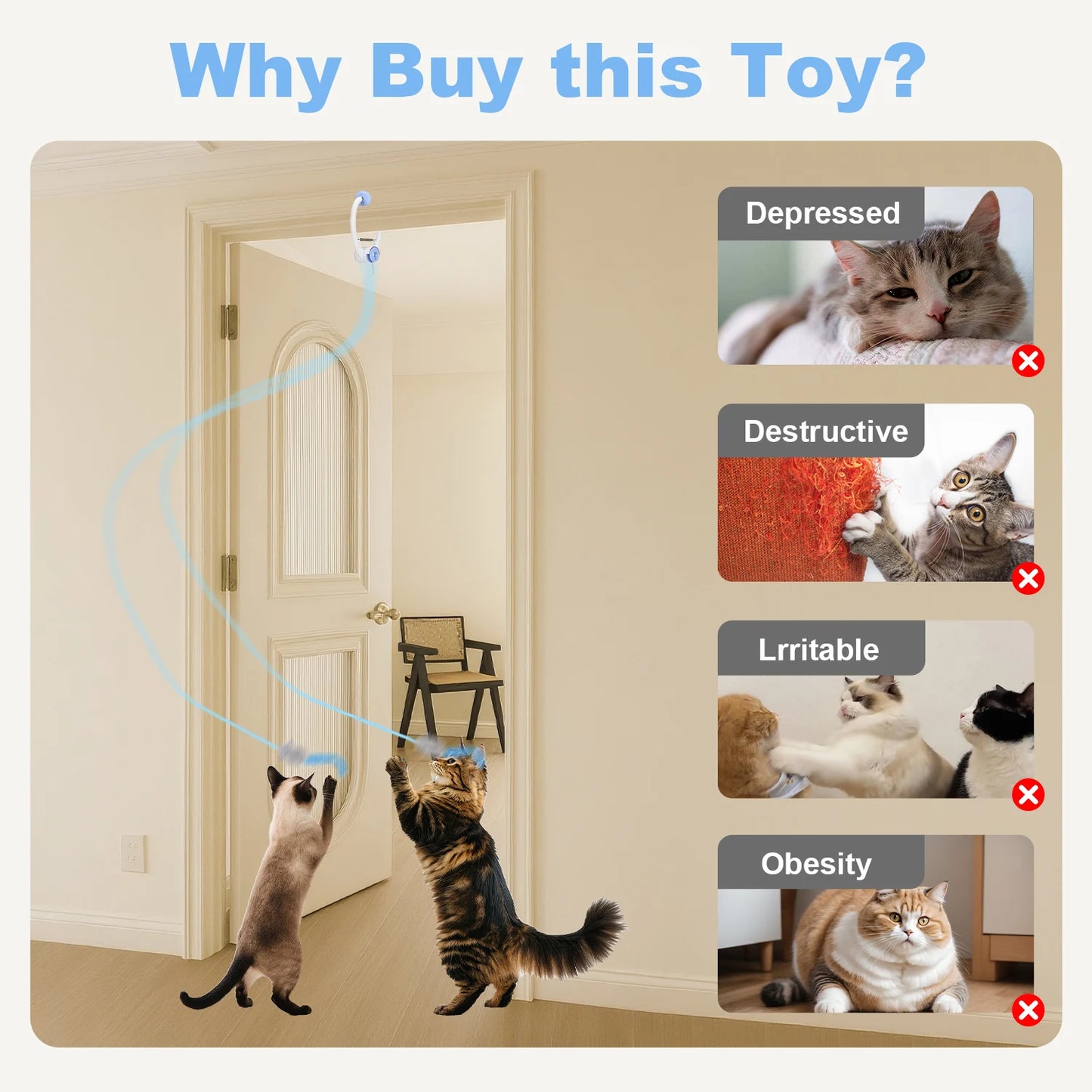Electric Door Hanging Cat Toy Interactive Cat Toy
